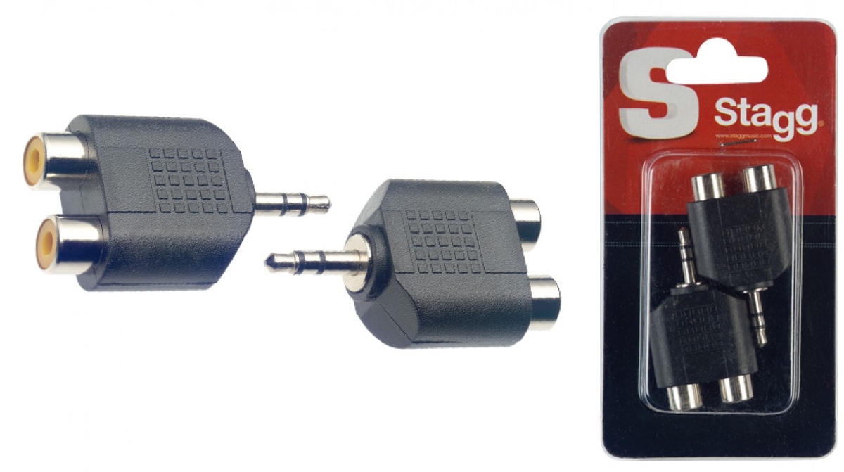 Stagg Female RCA - Stereo Mini Jack Adaptor