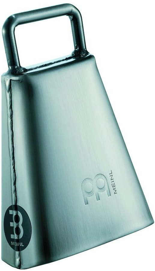 Meinl 4 1/2" Hand Held Cowbell, Brushed Steel Finish