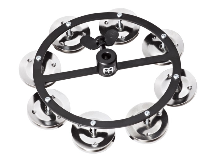 Meinl Headliner Series Hi-Hat Tambourine, 1 Row Steel Jingles, Black