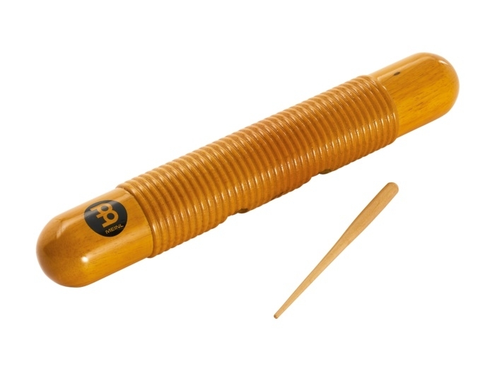 Meinl Wood Guiro Includes Wooden Scraper, Amber