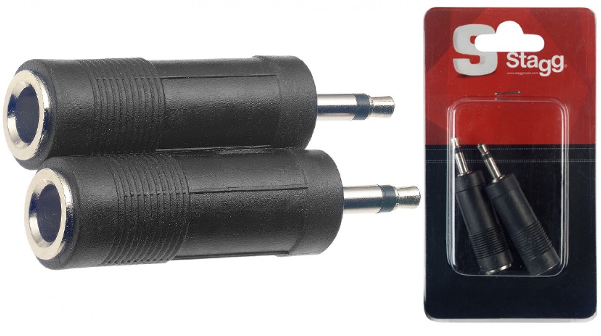 Stagg 1/4" Jack [f] - Mini Jack Mono (2 pc)