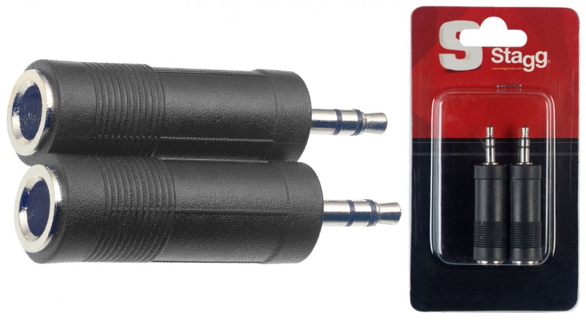 Stagg 1/4" Jack to Mini Jack Stereo (2 pc)