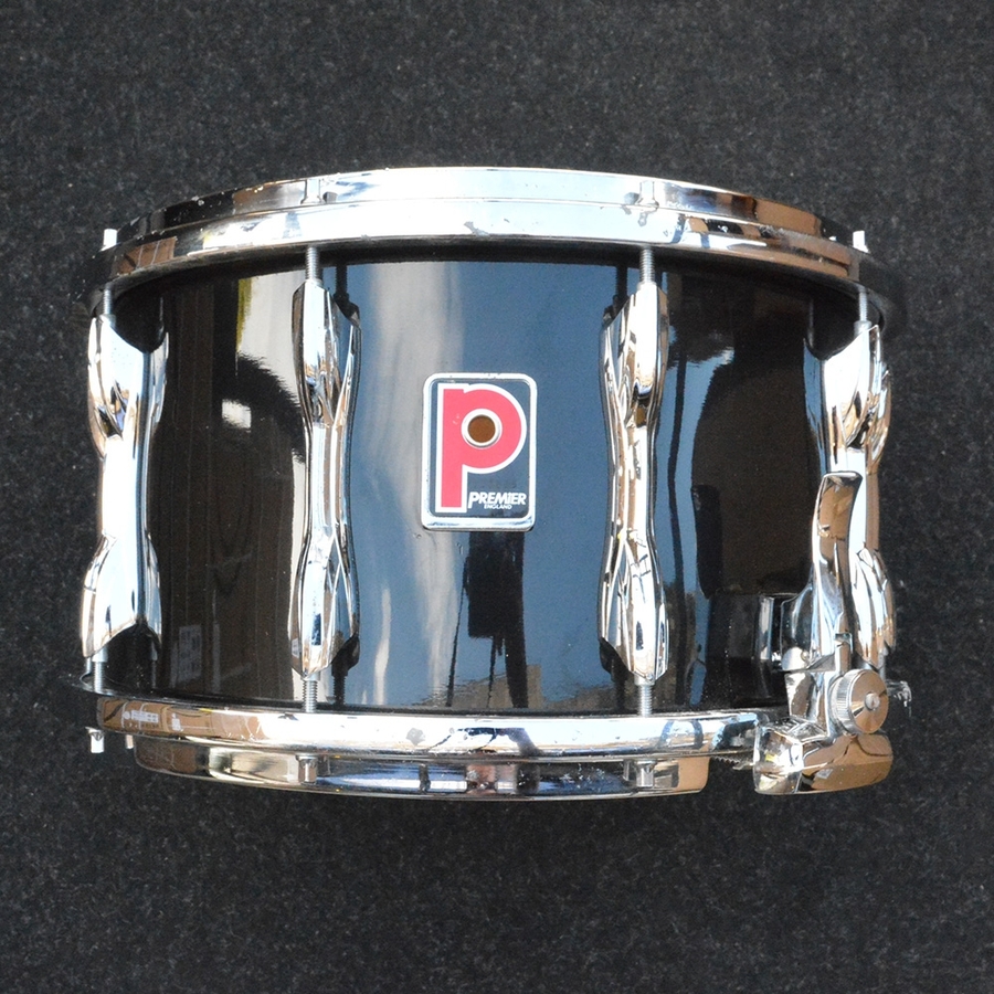 Premier 14x8" Black Shadow Snare Drum Parallel Action Die Cast Hoops - 2nd Hand
