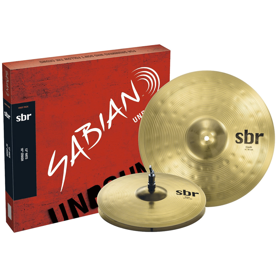 Sabian SBR Cymbal First Pack, 13'' Hihats, 16'' Crash Cymbals