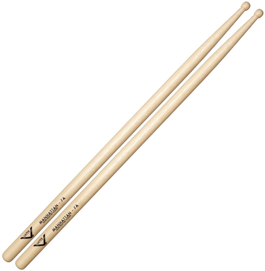 Vater VH7AW Hickory Manhattan 7A Wood Tip Drum Sticks