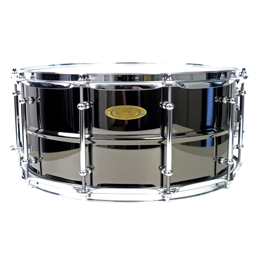 Worldmax 14 x 6.5 Black Brass Snare Drum – Chrome Hardware WMS BK-6514SH
