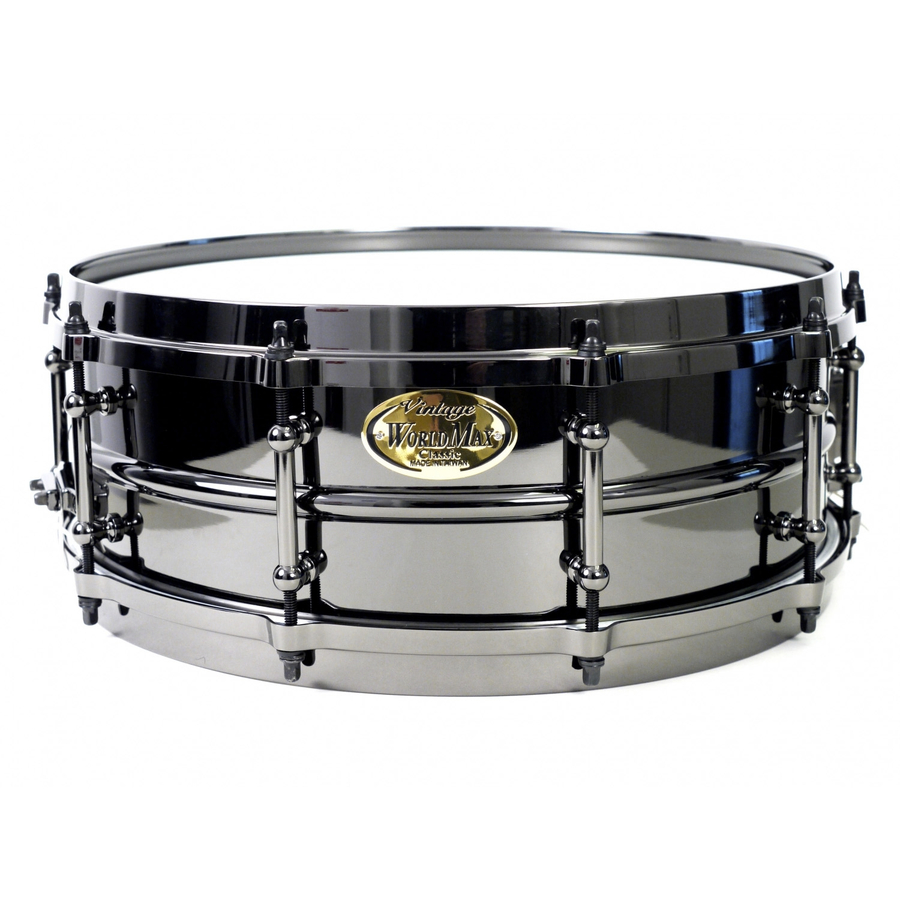 Worldmax 14 x 6.5 Black Brass Snare Drum with die-cast hoops – WMS BK-6514DHBX