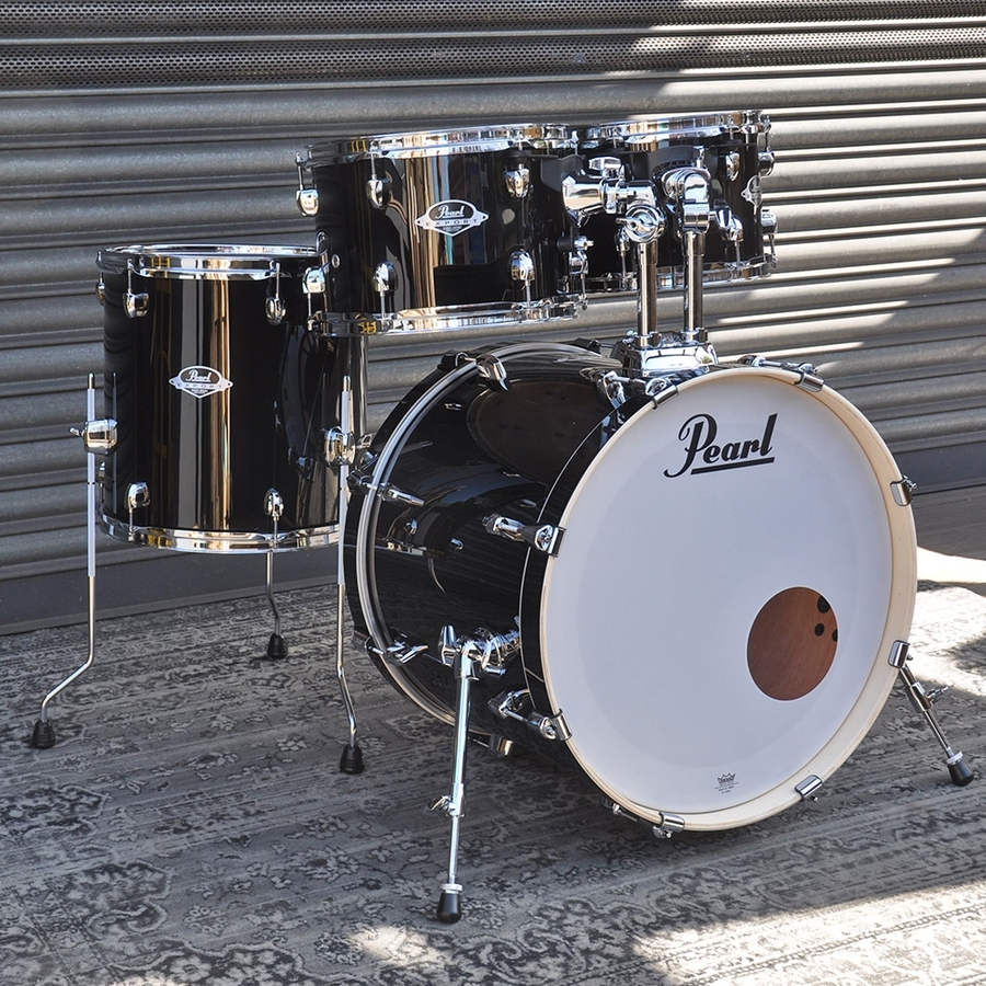 Pearl 10", 12", 14", 20" Export Shell Pack in Jet Black