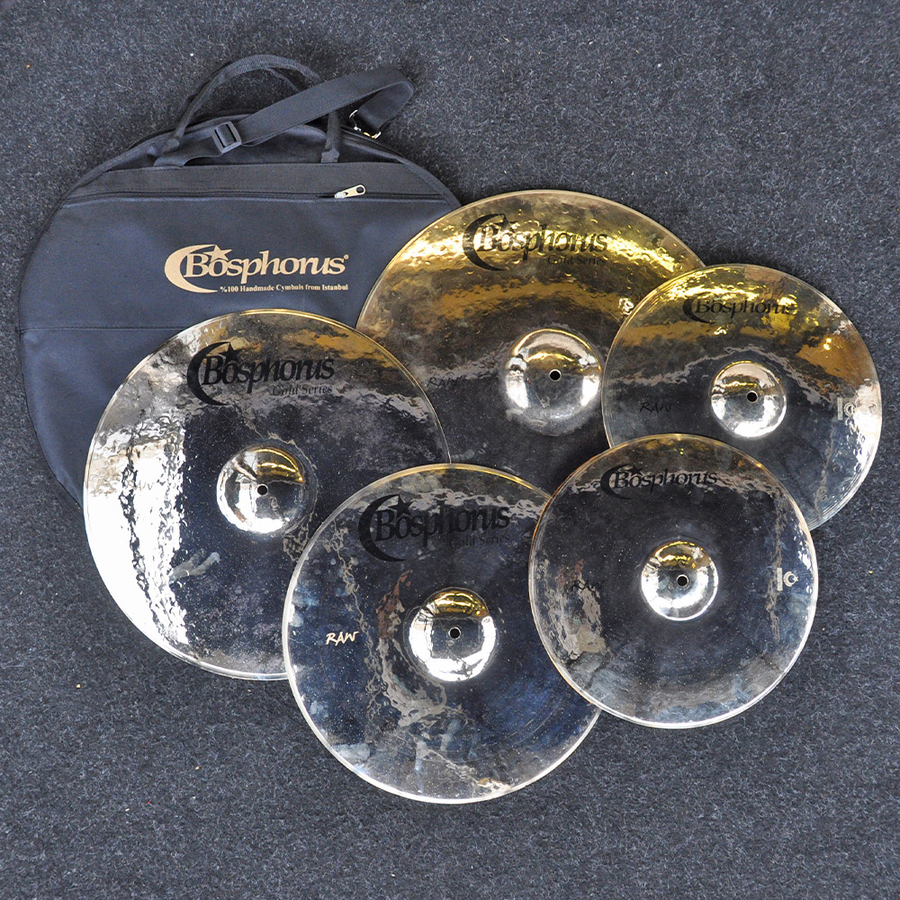 Bosphorus Gold Raw 14", 16", 18", 21" Pro Performance Set inc. Cymbal Bag