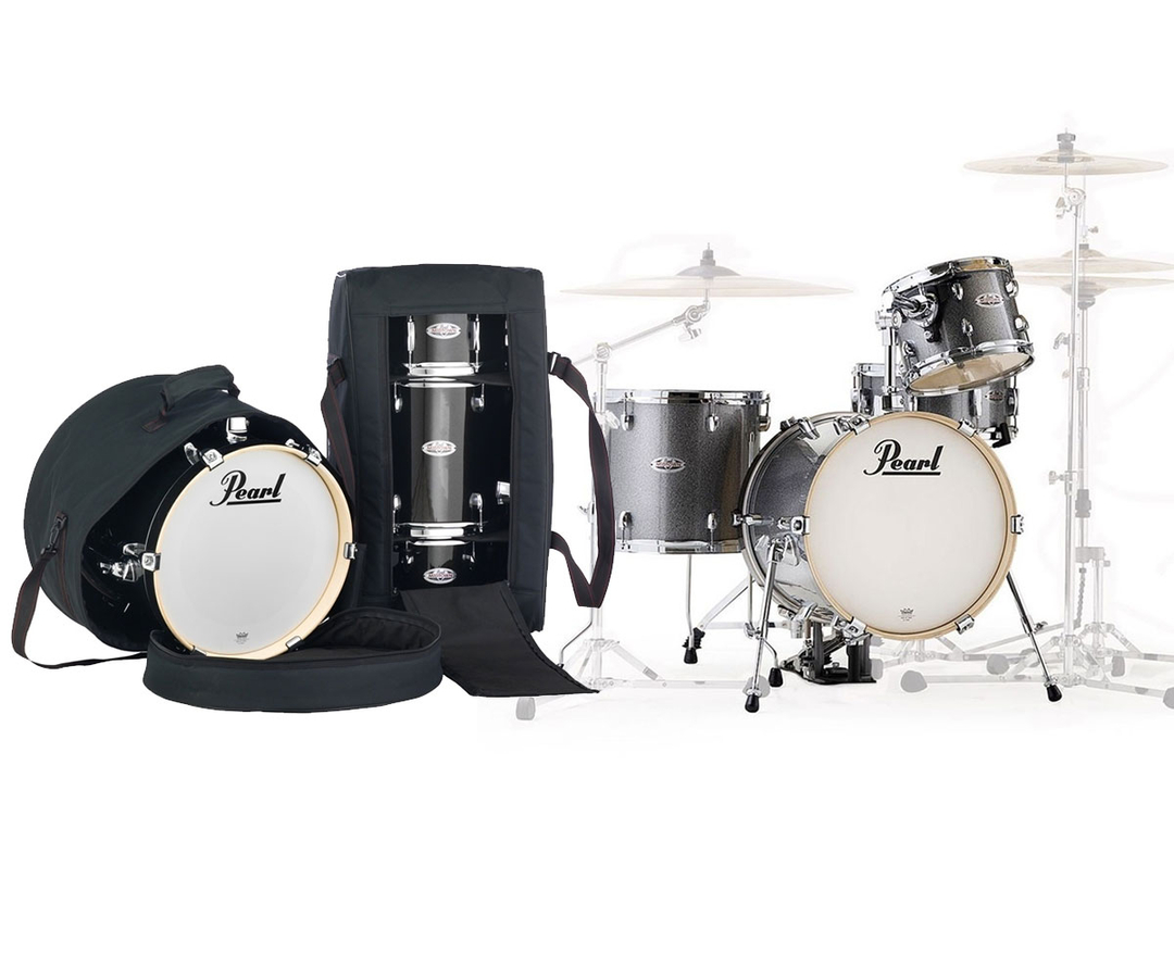 Pearl Midtown 4 Piece Shell Pack with Drum Cases in Grindstone Sparkle