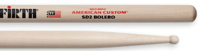 Vic Firth American Custom SD2 Bolero Rock Maple Drumsticks