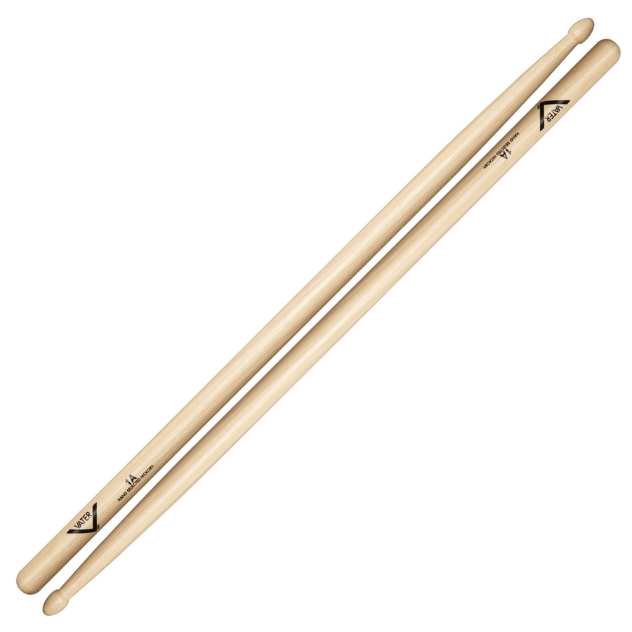 Vater VH1AW Hickory 1A Wood Tip Drum Sticks