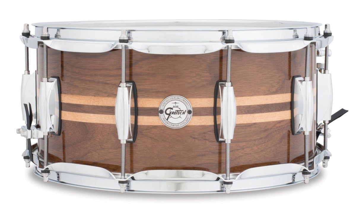 Gretsch S1-6514W-MI Walnut with Maple Inlay 14" x6.5" Snare Drum