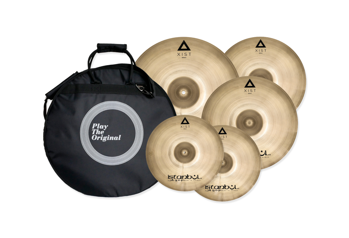 Istanbul Agop Xist Cymbal Large Set (4 Piece) - Brilliant Finish - Includes FREE Cymbal Bag
