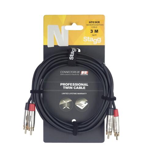 Image 1 - Stagg NGC Twin RCA to RCA Stereo Cable - 1m/3'