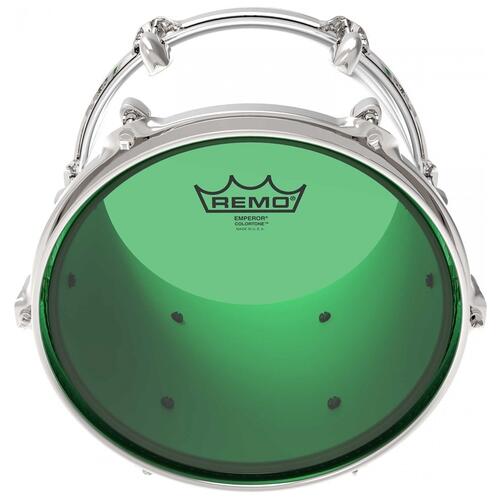 Image 2 - Remo Emperor Colortone Green Drum Heads