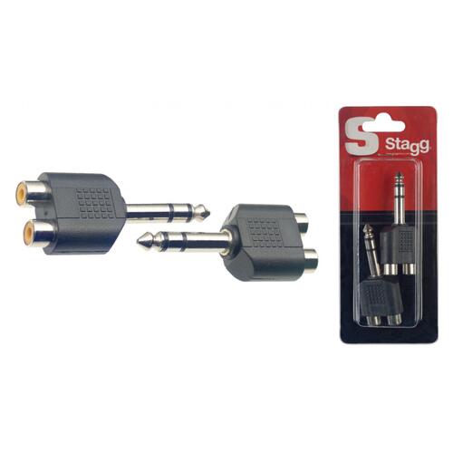 Stagg Female RCA - 1/4" Stereo Jack Adaptor