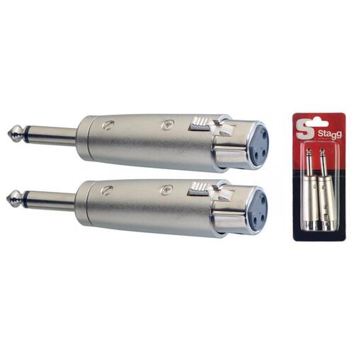 Stagg XLR Female -1/4" Mono Jack Adaptor (2 pc)