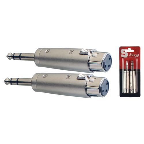 Stagg XLR Female -1/4" Stereo Jack Adaptor (2 pc)