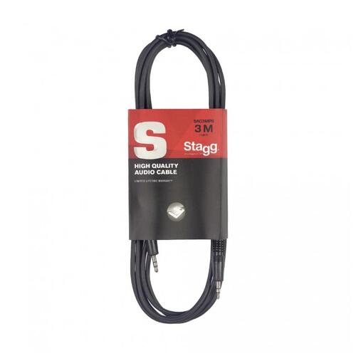 Image 2 - Stagg SAC Stereo Mini Jack Cable (3m/10ft) - SAC3MPSMPSB