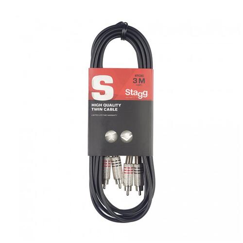 Stagg Phono/RCA to Phono/RCA Cable/Lead - 3m
