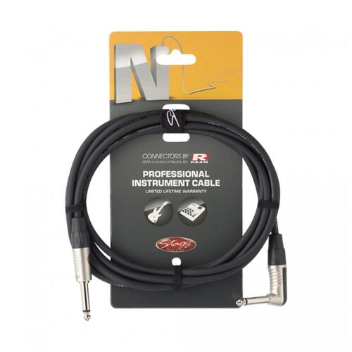 Image 2 - Stagg NGC Instrument Right Angle Cable (3m/10ft) - NGC3PLR