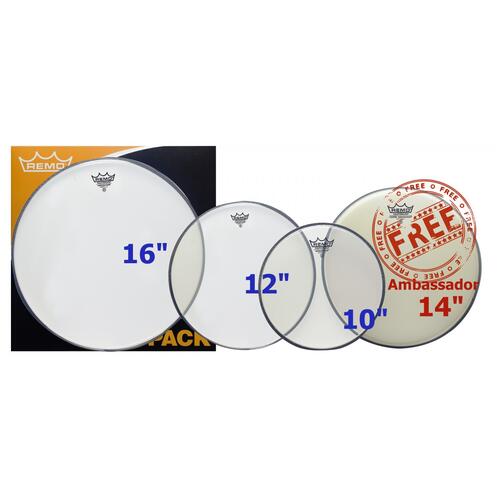 Image 3 - Remo Ambassador Pro Pack Drum Heads