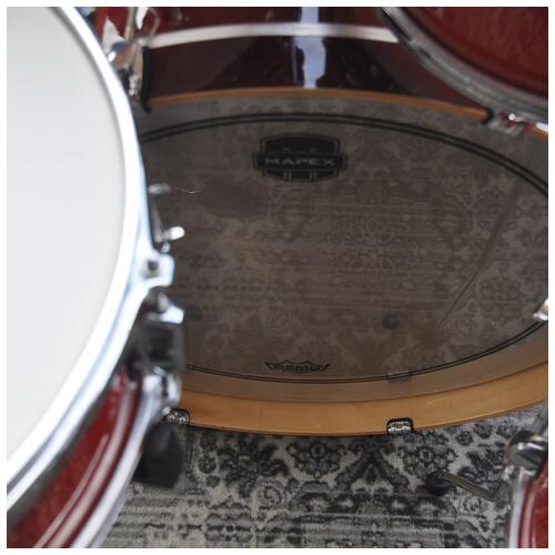 Image 12 - Mapex 10", 12", 14", 16", 22" Meridian Birch Shell Pack with 14" Snare Drum in Cherry Mist finish *2nd Hand*
