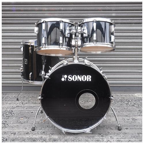 Image 2 - Sonor 12", 13", 16", 22" 1970s Beech Phonic Anniversary Drum Kit in Black finish *2nd Hand*