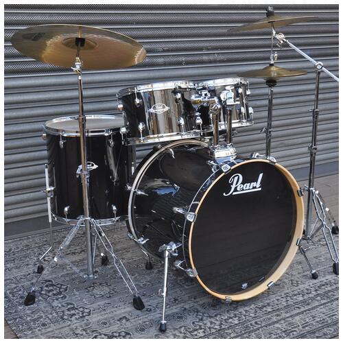 Pearl 10", 12", 16", 22" Export Drum Kit with Snare, Hardware and Cymbals in Black finish *2nd Hand*