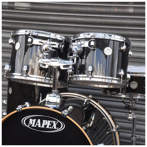 Image 12 - Mapex 12", 13", 16", 22" Meridian Birch Shell Pack with 14" Snare Drum in Trans Black finish *2nd Hand*