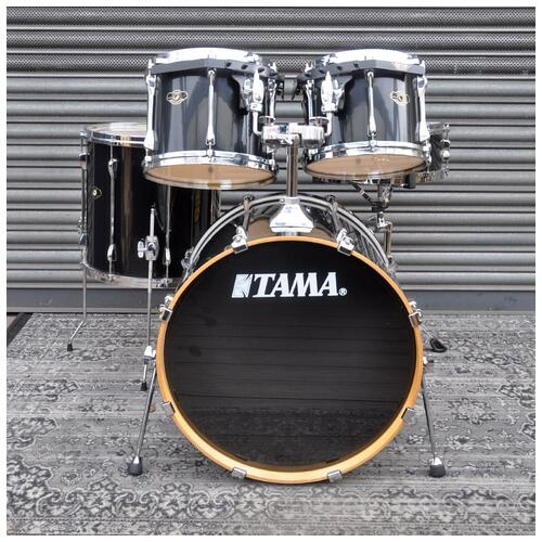 Image 2 - Tama 12, 13, 16, 22" Superstar Shell Pack with 14" Snare in Black Sparkle finish *2nd Hand*
