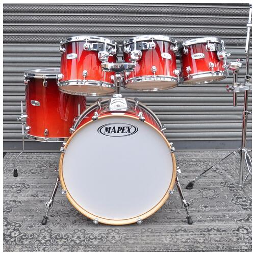 Image 2 - Mapex 10", 12", 13", 16", 22" Pro M Maple Drum Kit in Cherry Fade finish *2nd Hand*