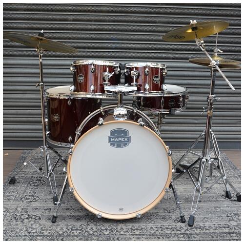 Image 2 - Mapex Storm 10" 12" 16" 22" Wine Red Snare Paiste 101 Set - 2nd Hand