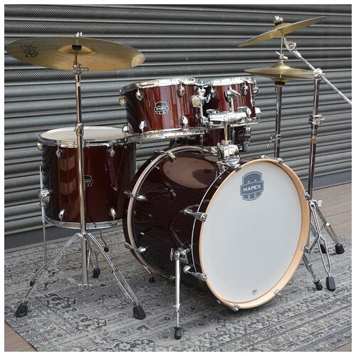 Image 1 - Mapex Storm 10" 12" 16" 22" Wine Red Snare Paiste 101 Set - 2nd Hand