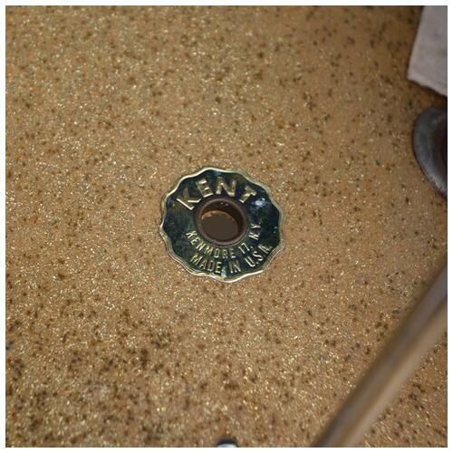 Image 2 - Kent USA 12" 16" 20" + 14" Snare Drum In Gold Sparkle - Cracked bass drum - Vintage
