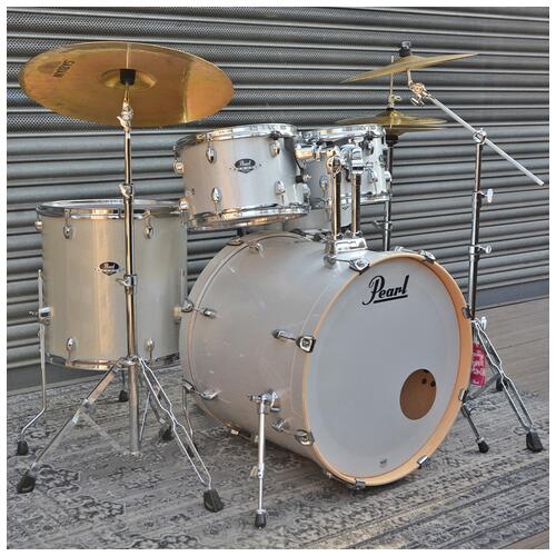 Pearl Export Artic Sparkle 10" 12" 16" 22" + 14" Snare - Hardware & SBR cymbals - 2nd Hand