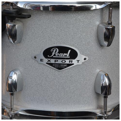 Image 2 - Pearl Export Artic Sparkle 10" 12" 16" 22" + 14" Snare - Hardware & SBR cymbals - 2nd Hand
