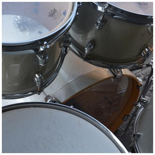 Image 9 - Pearl Export Artic Sparkle 10" 12" 16" 22" + 14" Snare - Hardware & SBR cymbals - 2nd Hand