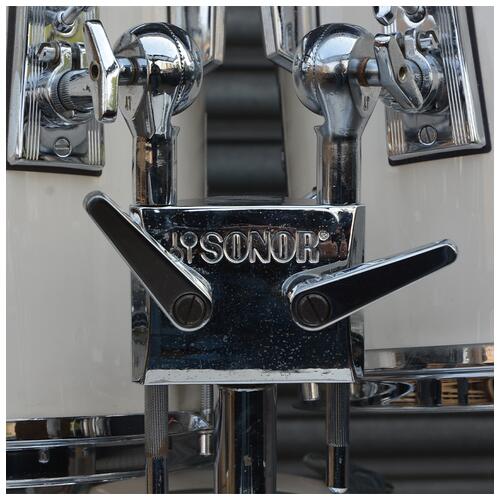 Image 7 - Sonor Lite 10" 12" 13" 16" 22" Drum Set in Cream White Lacquer - 2nd Hand