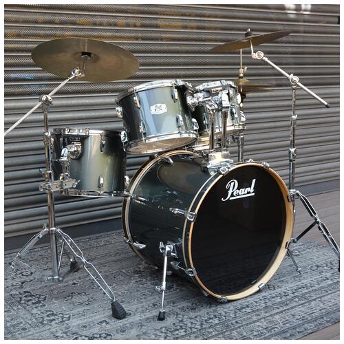 Image 1 - Pearl Export Series 10" 12" 14" 22" + 14" Snare Gun Metal Grey with Hardware and Cymbals - 2nd Hand