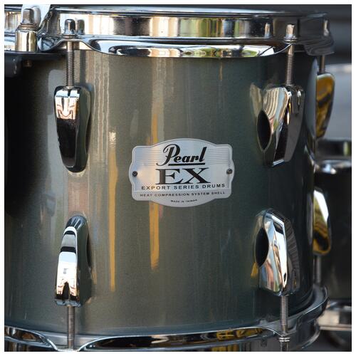 Image 7 - Pearl Export Series 10" 12" 14" 22" + 14" Snare Gun Metal Grey with Hardware and Cymbals - 2nd Hand