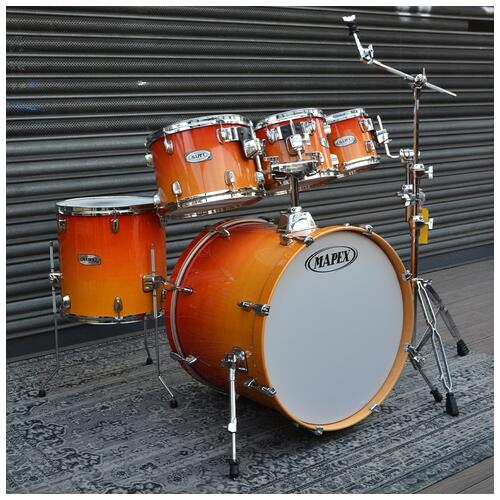 Mapex M Series 8" 10" 12" 14" floor tom 22" Sunburst Kit with Tom Stand