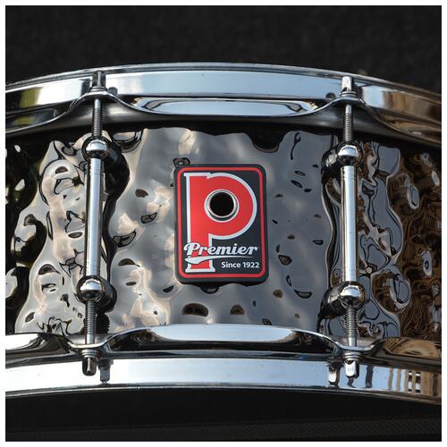 Image 2 - Premier Modern Classic 14"x6.5" Hammered Black Brass Snare Drum - 2nd Hand