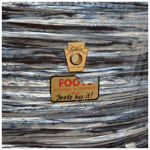Image 4 - Ludwig 'Pre-serial' 1960s USA 'Super Classic' 13" 16" 22" in Blue Oyster Pearl COB hoops - 2nd Hand