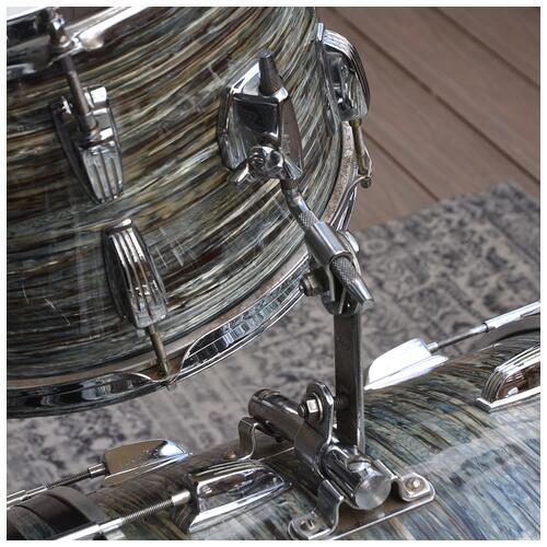 Image 8 - Ludwig 'Pre-serial' 1960s USA 'Super Classic' 13" 16" 22" in Blue Oyster Pearl COB hoops - 2nd Hand
