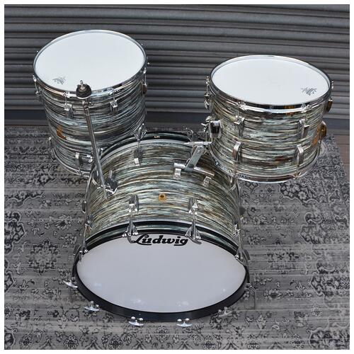 Image 15 - Ludwig 'Pre-serial' 1960s USA 'Super Classic' 13" 16" 22" in Blue Oyster Pearl COB hoops - 2nd Hand