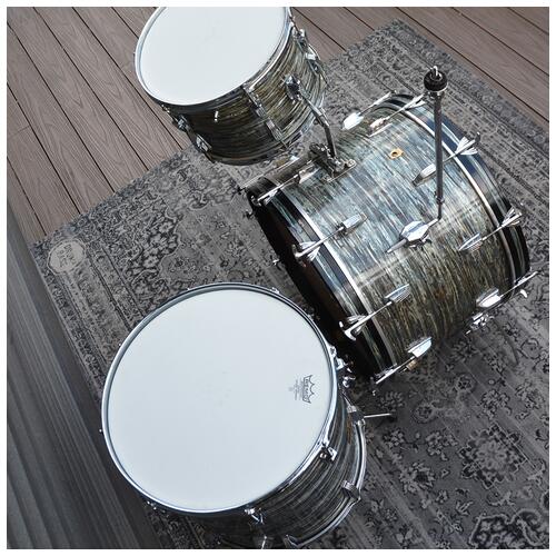 Image 16 - Ludwig 'Pre-serial' 1960s USA 'Super Classic' 13" 16" 22" in Blue Oyster Pearl COB hoops - 2nd Hand