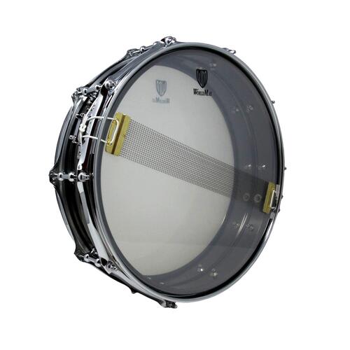 Image 3 - Worldmax 14"x 4" Black Brass Snare Drum – Chrome Hardware WMS BK-4014SH