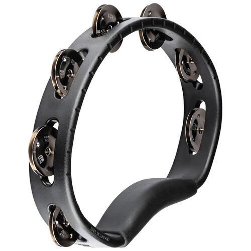 Meinl Percussion Headliner® Series Hand Held ABS Tambourine, Single row, Black, Stainless steel jingles - HTBK